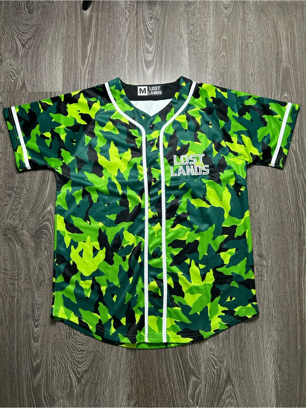 Lost lands 2025 Green Camo Baseball Jersey